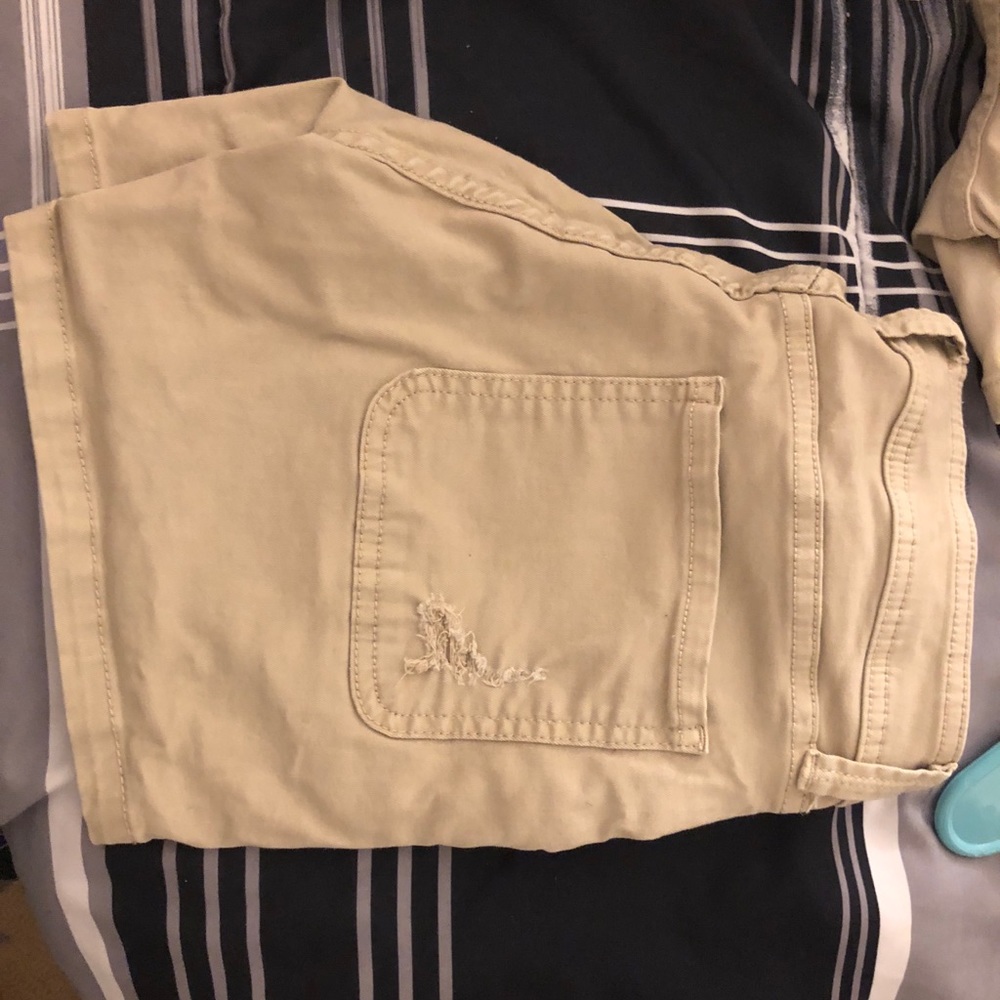 Khaki Midi Shorts